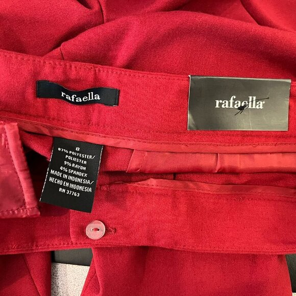 RAFAELLA Women's Red Classic Ankle Length Pants - Size 8 - NWT - Picture 5 of 5
